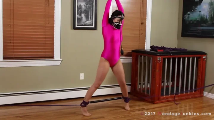 Roped Rapture – Kaylee’s Struggle in Pump Gag and Pantyhose