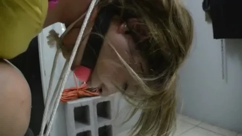 Motionless Beauty – Tied and Left on a Bar Stool