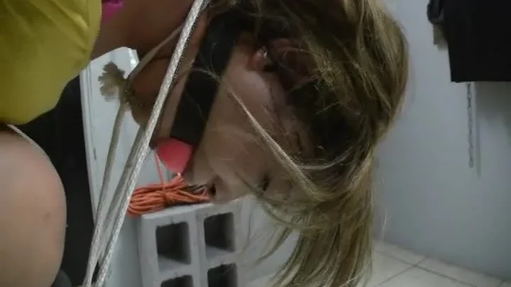 Motionless Beauty – Tied and Left on a Bar Stool