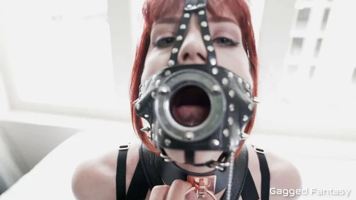 Kat Van Wylders Extreme Leather Harness and Spiked Mask