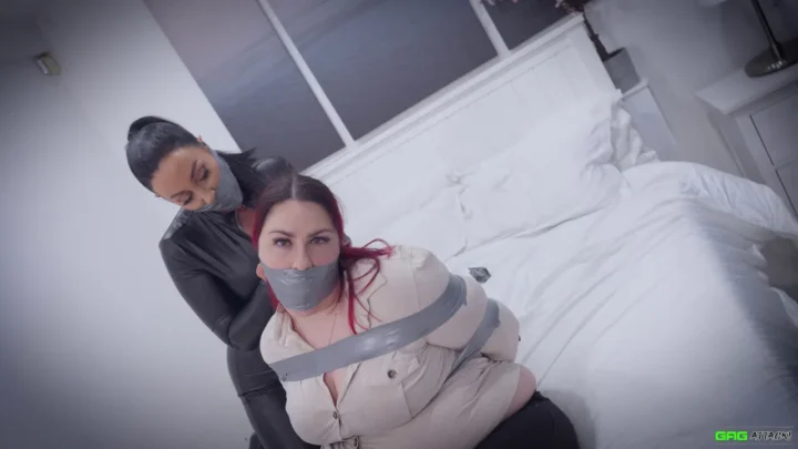 Silver Tape Mummification – Lacey And Assistant Wrap Mila