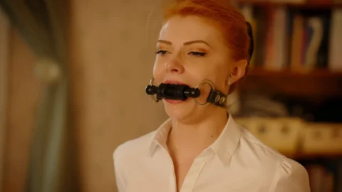 Massive Drooling Experiment on Bed Close-Up Saliva Streams and Gag Changes