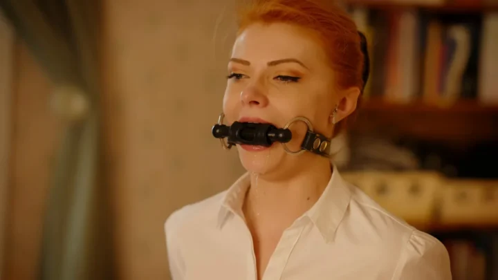 Massive Drooling Experiment on Bed Close-Up Saliva Streams and Gag Changes