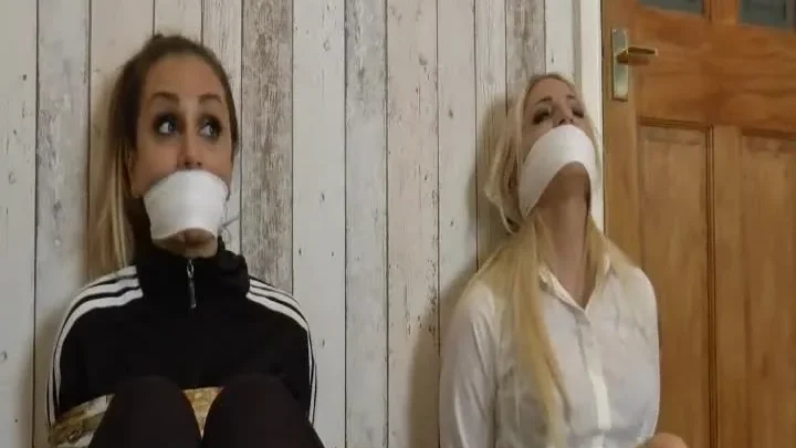 White Tape Gag – Overpowered and Helpless