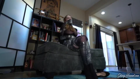 Tape Bondage – Ankles Calves Knees Thighs Wrists Forearms Elbows Waist Tits Mouth and Neck Taping