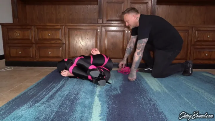 Struggles of Kyla in Restraints