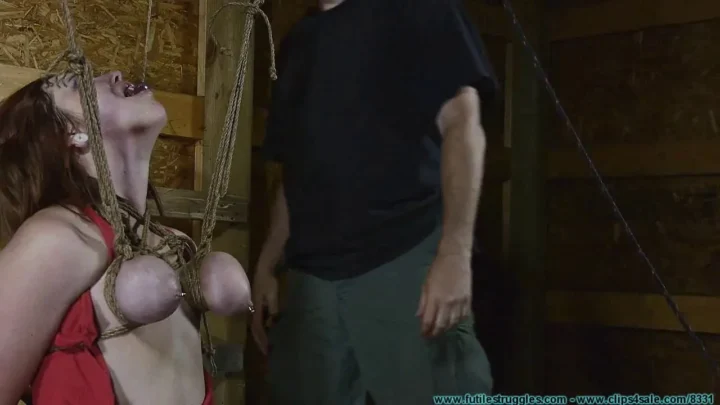 Tied Tongue and Nipple Rings – Rileys Helplessness