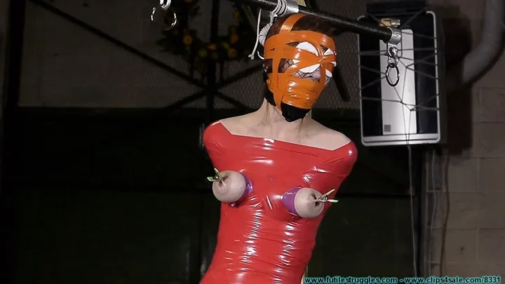 Dolly Bound and Spun Around in Rope and Tape Bondage