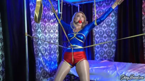 Ultragirl Battles Black Skull Magnetic Gloves Powerless Tied Crotchrope