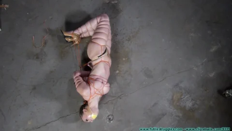 Busty MILF in Crotchrope and Gag