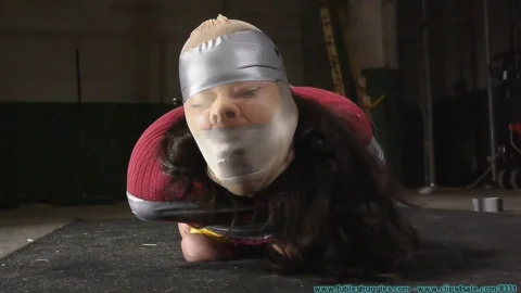 Hogtied and Hooded – Summers Inescapable Tape Bondage