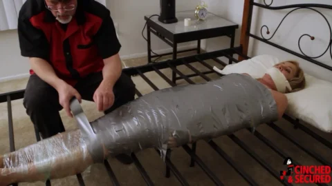 Ms. Dakkotas Dilemma – Testing Comfort the Tied Way on Her Approximately 2000 Bed