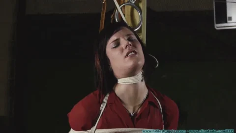 Distressed Erynn Led by Hair in Futile Struggles Session