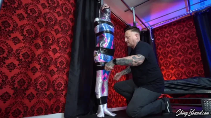 Sexy Lydia Black Tapegagged Tape Bondage