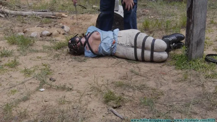 The Vigilante Tightens Rachels Bondage with Chains