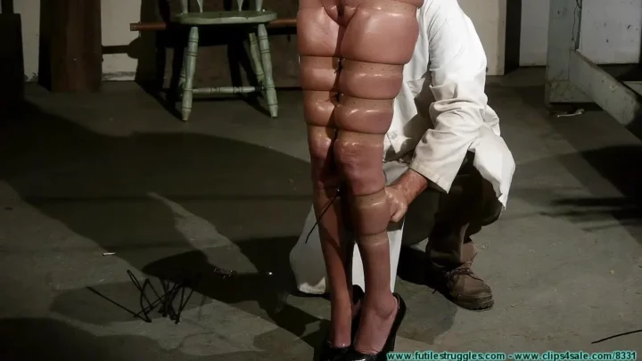 Amanda Foxx Bound and Gagged in Dr. Cupcakes Lab