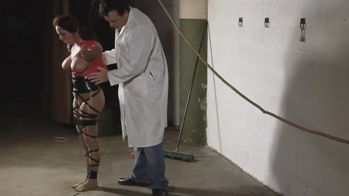 Dr. Cupcakes Mummifies Ashley Graham in Tight Tape and Pantyhose