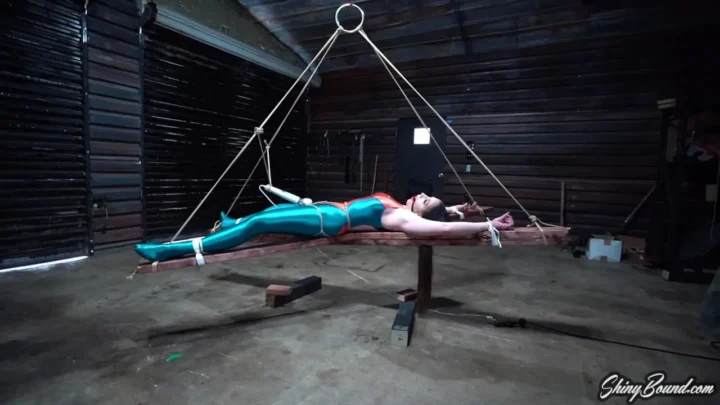 Spandex and Dark Fantasy – Bound Orgasms with Vibrator