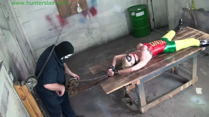 Robyn’s BDSM Adventure – Captured and Stretched on Hunter’s Table