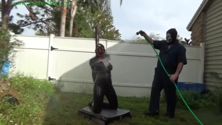Gia Loves Catsuit Bondage