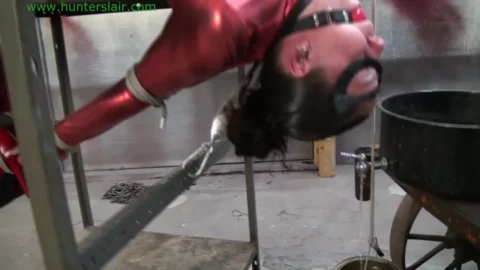 Superheroine Bondage – Michelle Peters in Inverted Hogtie