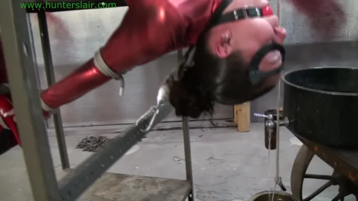 Superheroine Bondage – Michelle Peters in Inverted Hogtie