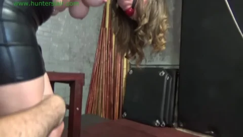 BDSM Scene – Chrissy Maries Struggle in Shiny Outfit