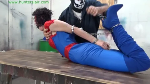 The Hunters Lair – Ballgagged Spidey Girl in Chains