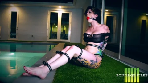 Moonlight Struggles – Irene Silver in Leather Straps