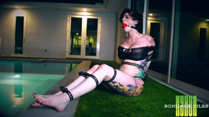 Moonlight Struggles – Irene Silver in Leather Straps