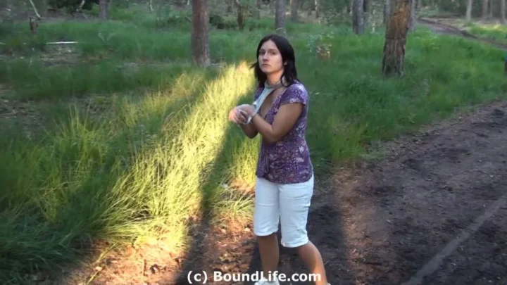 Metal Device Secures Brunette Pine Trail