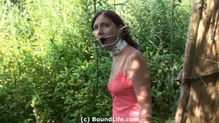 Intense Oral Restraint for Cuffed Brunette