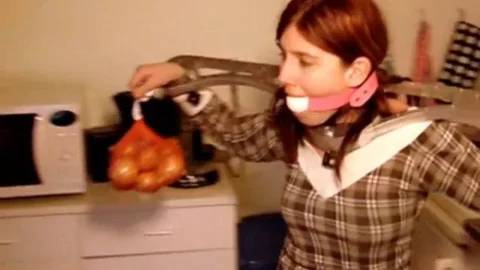 Stocked Gina Ballgag Household Tasks