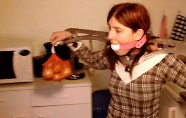 Stocked Gina Ballgag Household Tasks