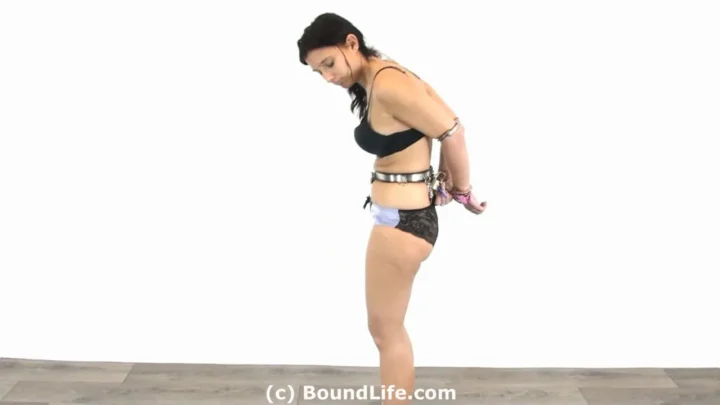 Metal Bondage Trial with High Heels and Chains
