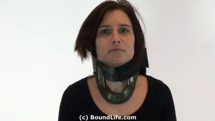 Gina Elbow and Wrist Bound with Military Collar