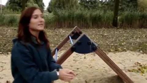 Brunette Enjoys Limited Freedom Outside