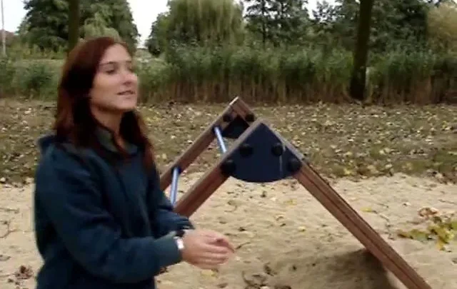 Brunette Enjoys Limited Freedom Outside