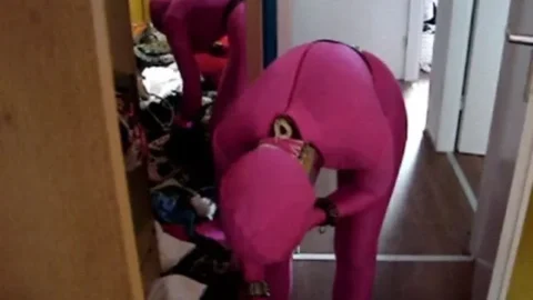 Restricted Posture While Sorting Clothes in Tight Space