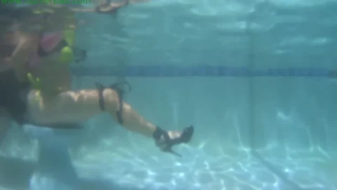 Neon Green Bikini Tape Bound Water Play