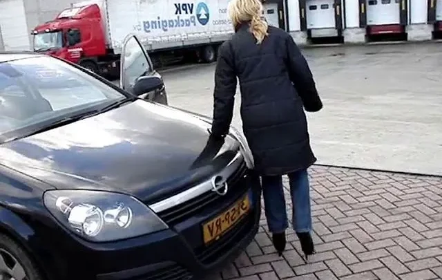 Extreme Heel Ballet Boots Parking Lot Struggle
